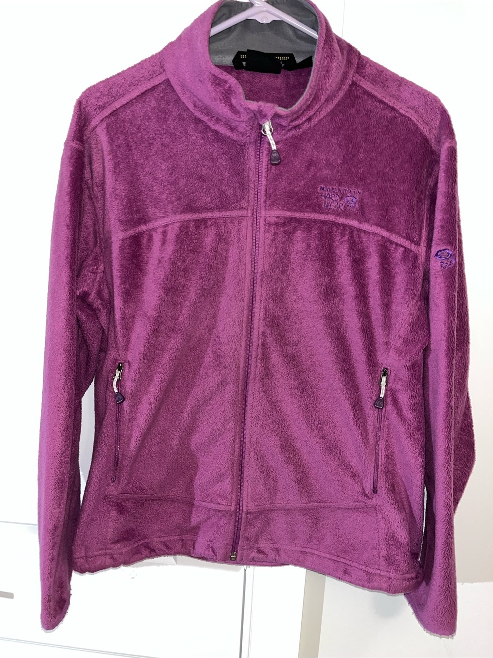 Mountain Hardwear Full Zipper Cranberry Purple Fleece Jacket coat L womens used